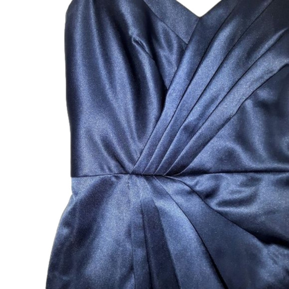 2/$35 SALE DAVID'S Bridal Short Strapless Dress (Approx Size 6-8) Rich Dark Blue - Picture 3 of 9